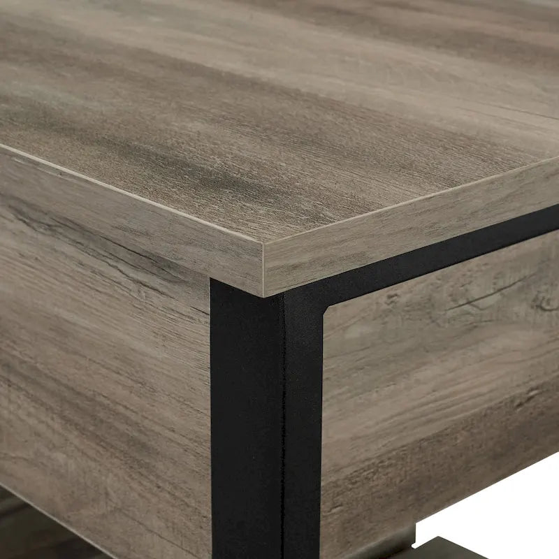 48-Inch Lift-Top Storage Bench with Slatted Shelf in Four Finishes