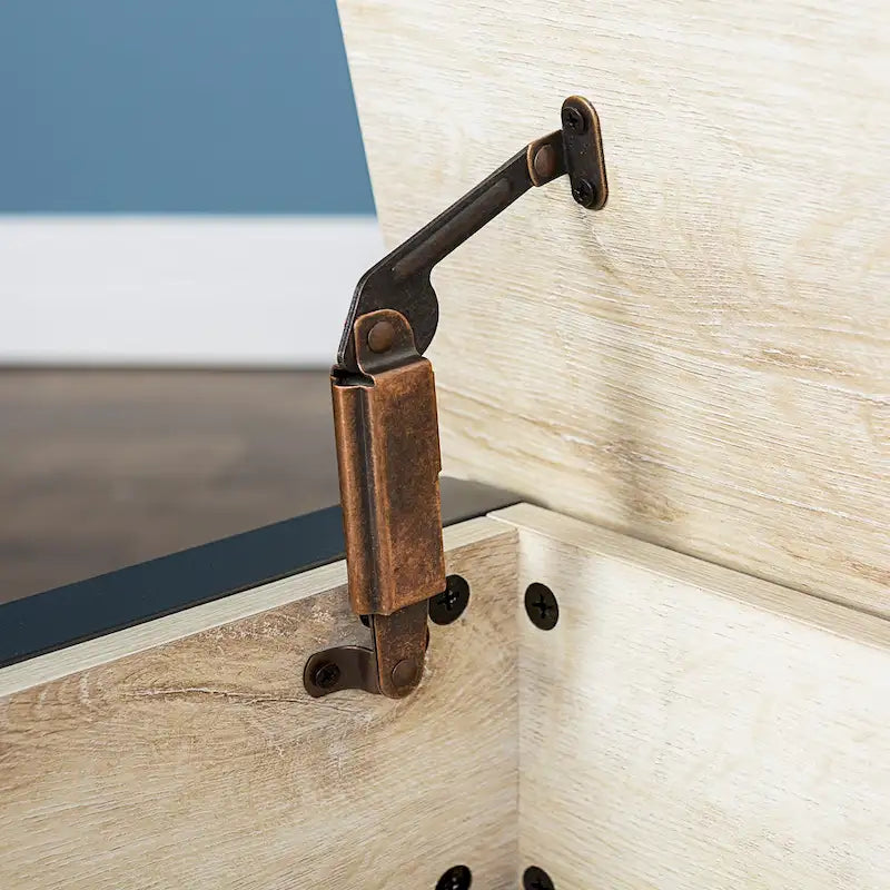 48-Inch Lift-Top Storage Bench with Slatted Shelf in Four Finishes