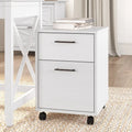 2 Drawer Mobile File Cabinet with Lock Wheels for Home Office