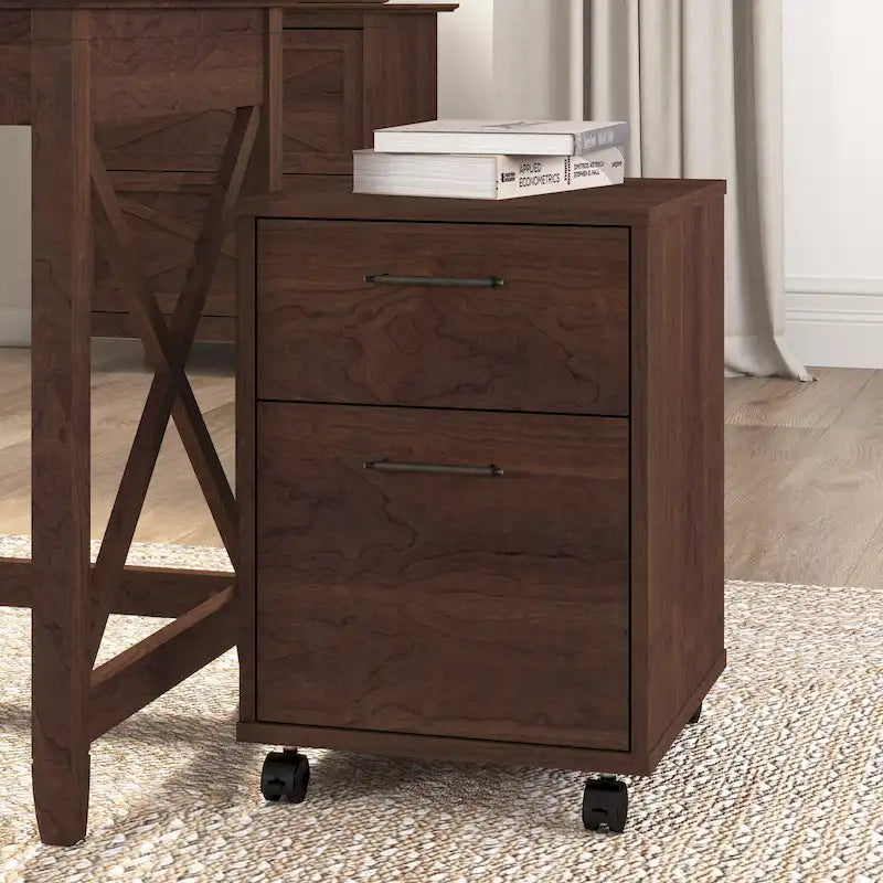 2 Drawer Mobile File Cabinet with Lock Wheels for Home Office