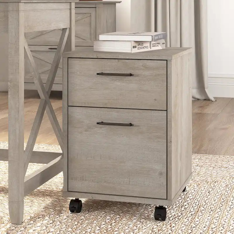 2 Drawer Mobile File Cabinet with Lock Wheels for Home Office