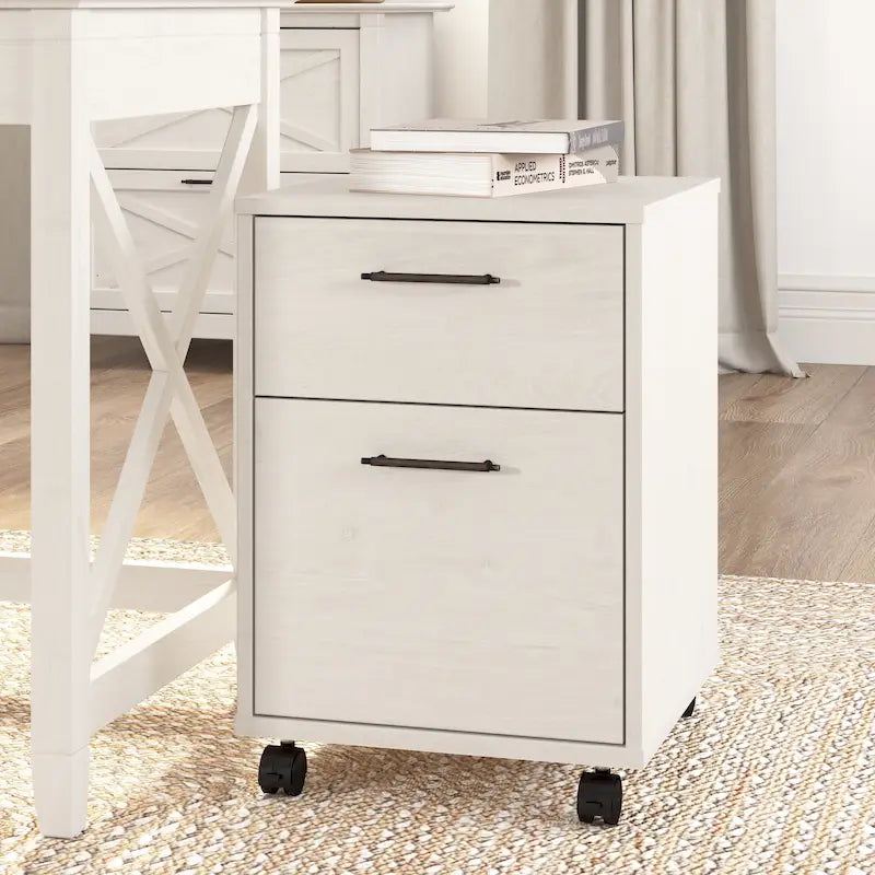2 Drawer Mobile File Cabinet with Lock Wheels for Home Office