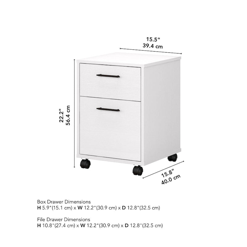 2 Drawer Mobile File Cabinet with Lock Wheels for Home Office