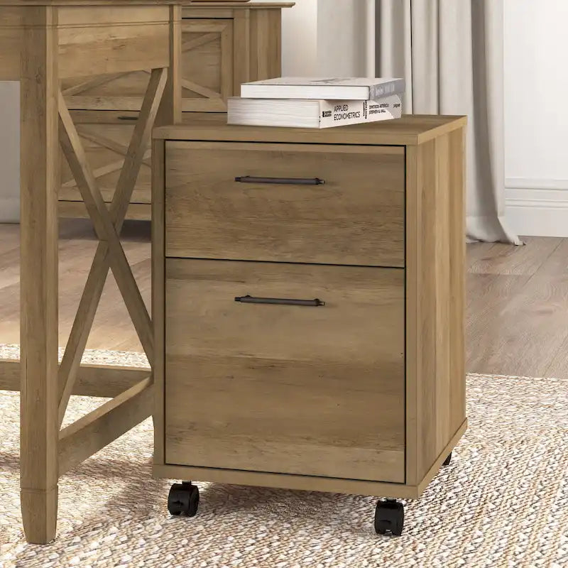 2 Drawer Mobile File Cabinet with Lock Wheels for Home Office