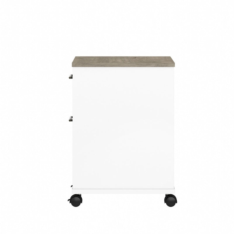 2 Drawer Mobile File Cabinet with Lock Wheels for Home Office