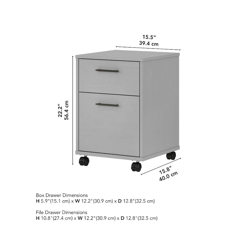 2 Drawer Mobile File Cabinet with Lock Wheels for Home Office