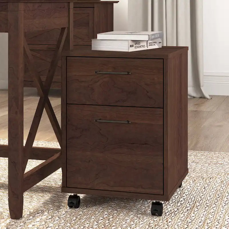 2 Drawer Mobile File Cabinet with Lock Wheels for Home Office