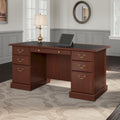 66W Executive Desk with Drawers Storage Traditional Style Home Office