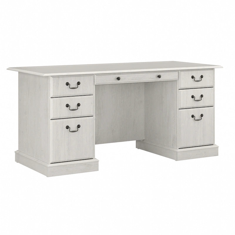 66W Executive Desk with Drawers Storage Traditional Style Home Office