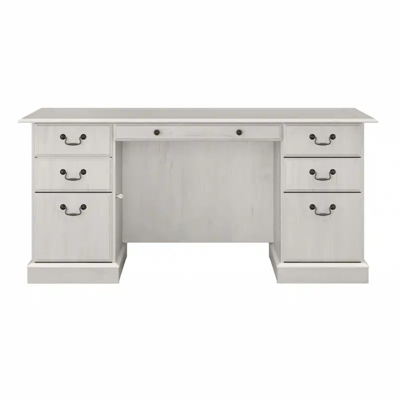 66W Executive Desk with Drawers Storage Traditional Style Home Office