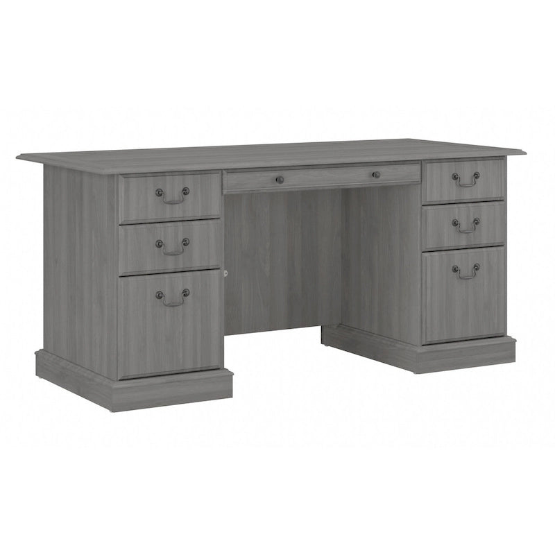 66W Executive Desk with Drawers Storage Traditional Style Home Office