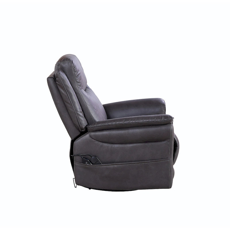 Weicher elektrischer Dreh-Schaukelsessel mit Heizfunktion, Massagefunktion und gepolsterten Armlehnen
