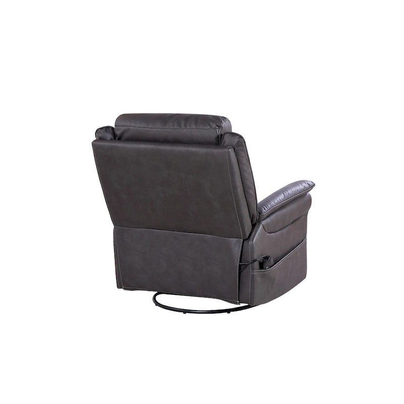 Weicher elektrischer Dreh-Schaukelsessel mit Heizfunktion, Massagefunktion und gepolsterten Armlehnen