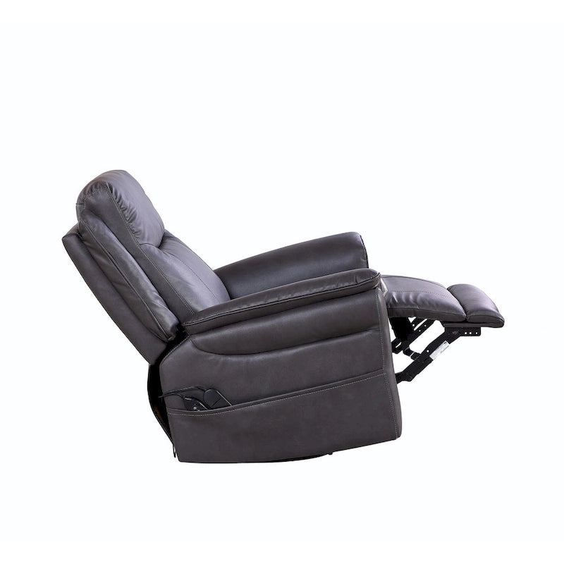 Weicher elektrischer Dreh-Schaukelsessel mit Heizfunktion, Massagefunktion und gepolsterten Armlehnen