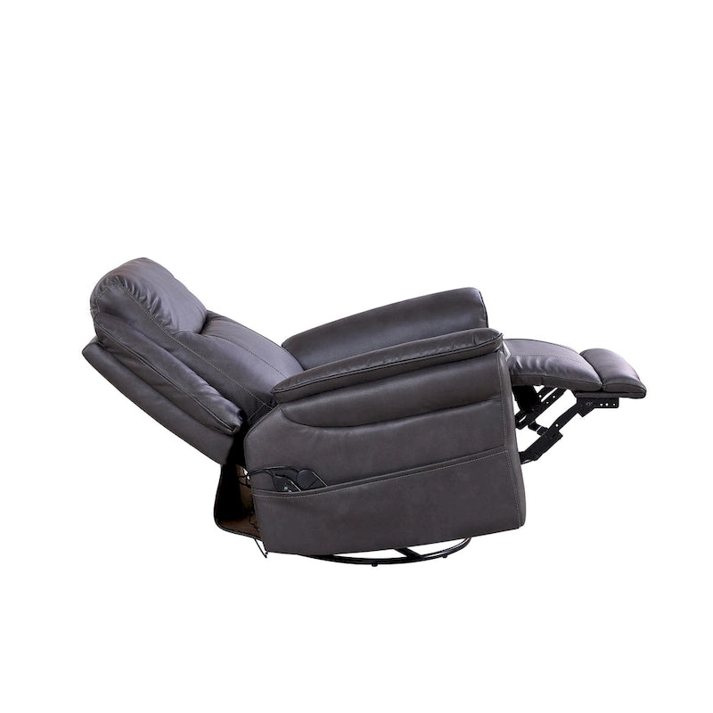 Weicher elektrischer Dreh-Schaukelsessel mit Heizfunktion, Massagefunktion und gepolsterten Armlehnen