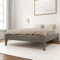 Full-Size Solid Wood Platform Bed Frame Modern Minimalist Design
