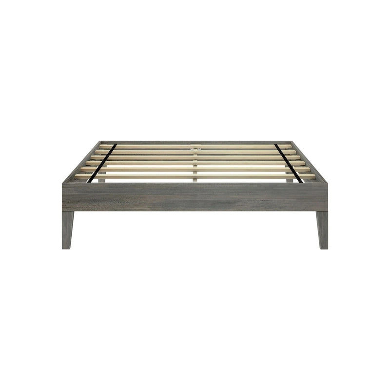 Full-Size Solid Wood Platform Bed Frame Modern Minimalist Design