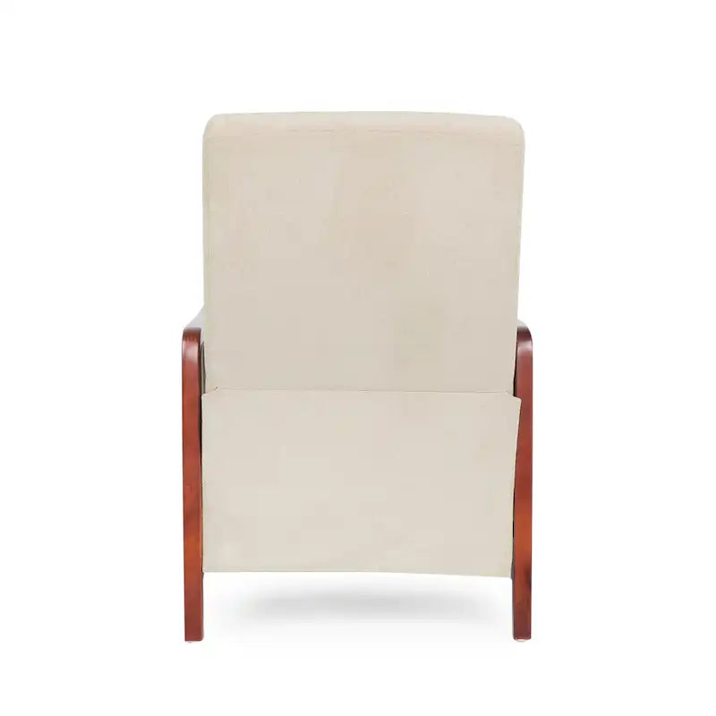 Sillón reclinable acolchado con costuras en canales, respaldo abatible, estilo moderno de mediados de siglo, silla decorativa de tela