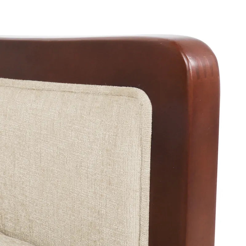 Sillón reclinable acolchado con costuras en canales, respaldo abatible, estilo moderno de mediados de siglo, silla decorativa de tela
