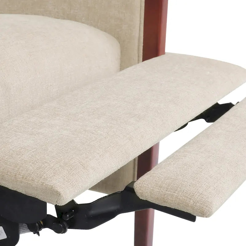 Sillón reclinable acolchado con costuras en canales, respaldo abatible, estilo moderno de mediados de siglo, silla decorativa de tela