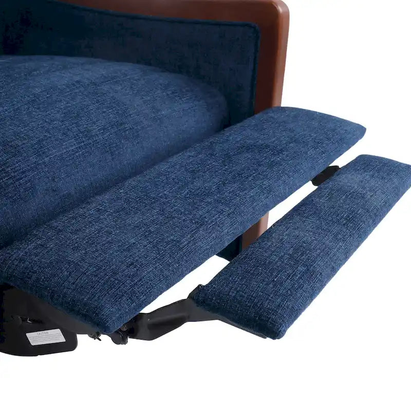 Sillón reclinable acolchado con costuras en canales, respaldo abatible, estilo moderno de mediados de siglo, silla decorativa de tela