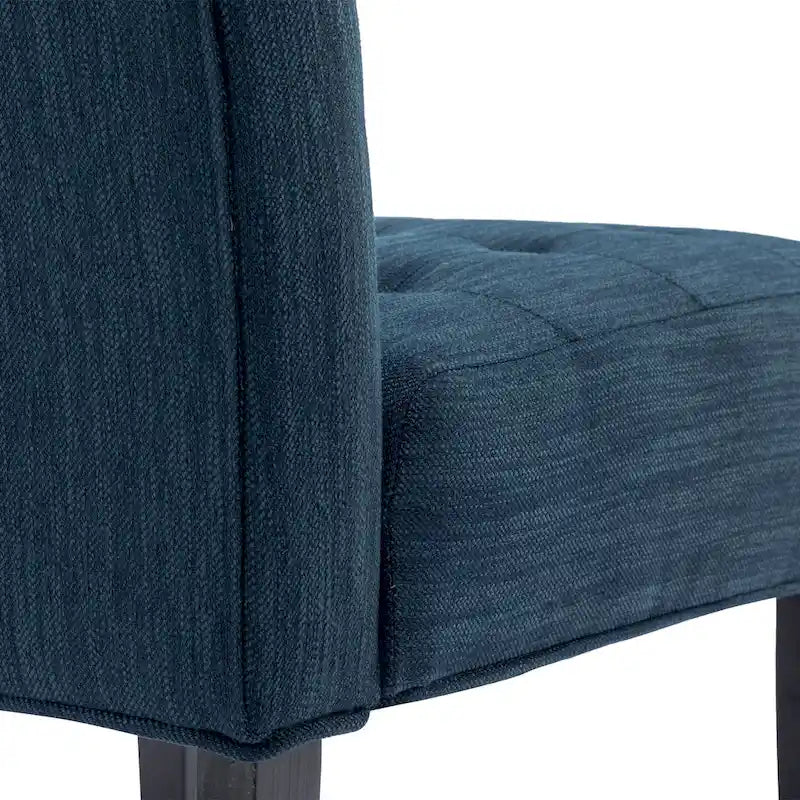Fabric Tufted Accent Chair Set of 2 with Rubberwood Legs Upholstered