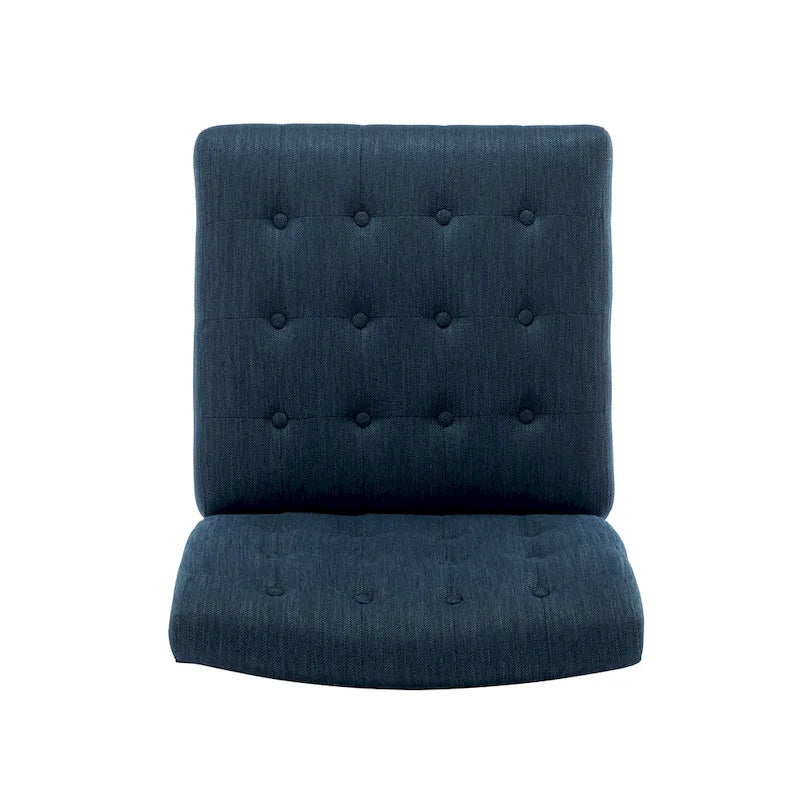 Fabric Tufted Accent Chair Set of 2 with Rubberwood Legs Upholstered