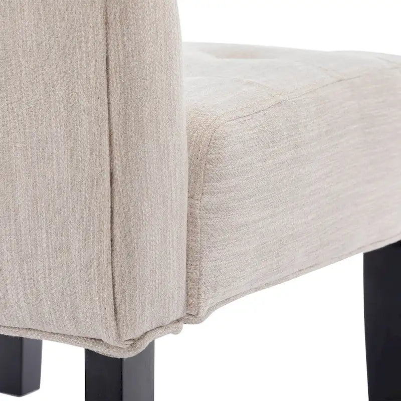 Fabric Tufted Accent Chair Set of 2 with Rubberwood Legs Upholstered