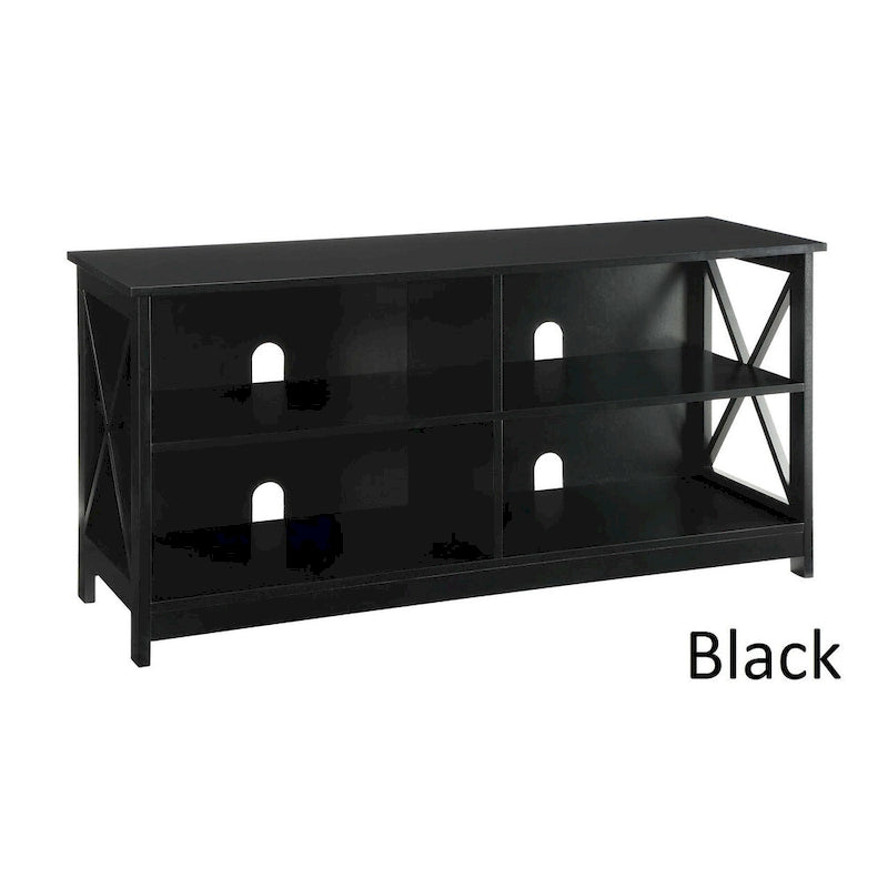 TV Stand with Shelves Open Storage 5-Tier X-Frame Media Console