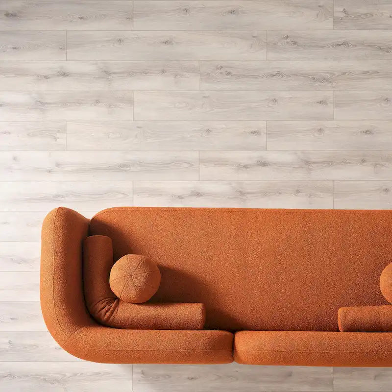Modern Boucle Fabric Curved Arm Sofa for Living Room