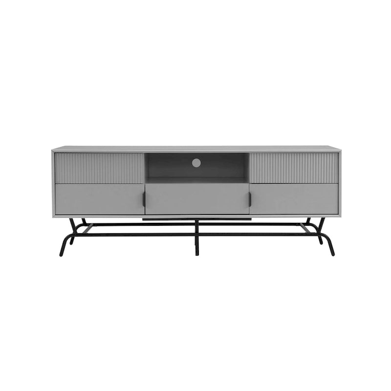 Modern 60-Inch 3-Drawer Media Cabinet TV Stand with Cable Management
