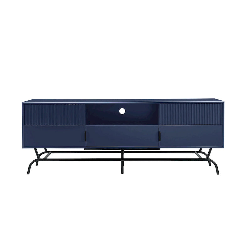 Modern 60-Inch 3-Drawer Media Cabinet TV Stand with Cable Management