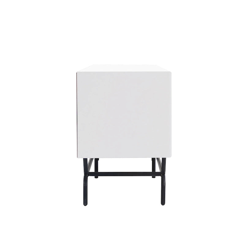 Modern 60-Inch 3-Drawer Media Cabinet TV Stand with Cable Management