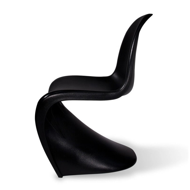 Shiny Finish Dining Chair Set of 4 Ergonomic Polypropylene Seat