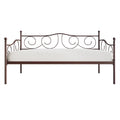 Contemporary Twin Size Metal Daybed with Finial Detail and Storage