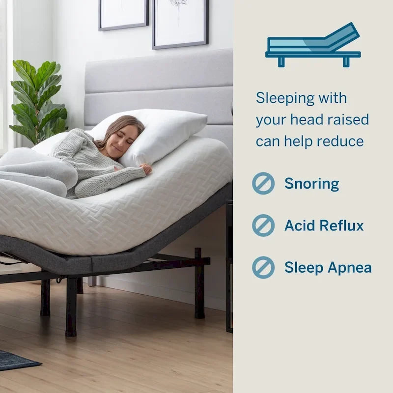 Deluxe Adjustable Bed Base with Wireless Remote and Smart App