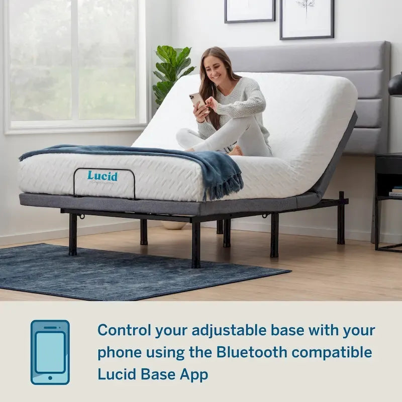Deluxe Adjustable Bed Base with Wireless Remote and Smart App
