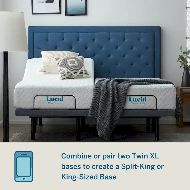 Deluxe Adjustable Bed Base with Wireless Remote and Smart App