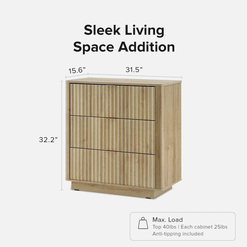 Mopio Brooklyn 3 Drawer Dresser