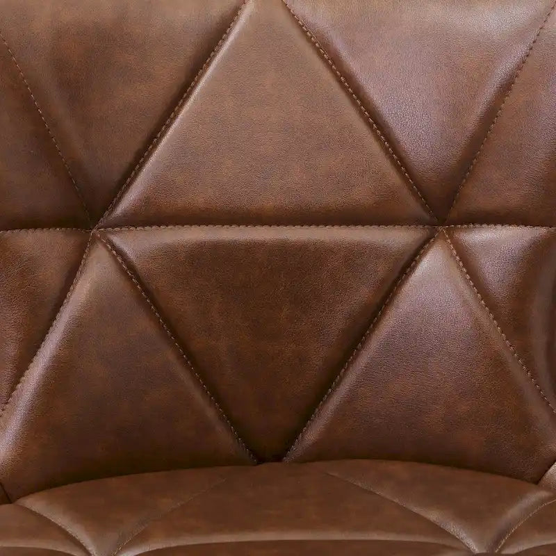 26 in. Faux Leather Upholstered Swivel Bar Stools Counter Height Set of 4