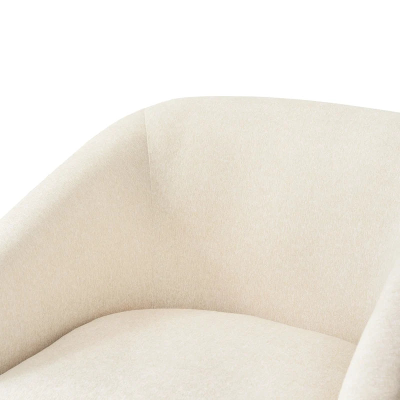 Fauteuil moderne de salon en bois rembourré, pivotant, style tonneau