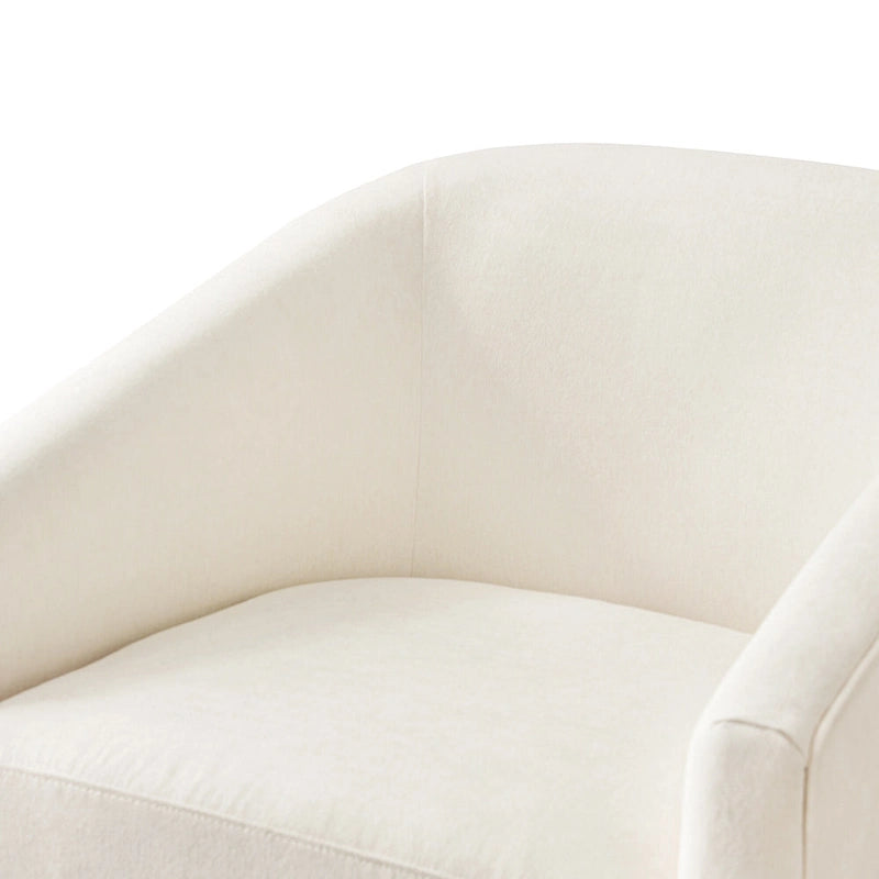 Fauteuil moderne de salon en bois rembourré, pivotant, style tonneau