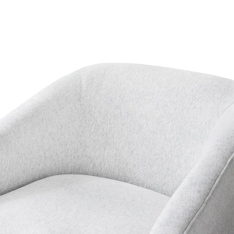 Fauteuil moderne de salon en bois rembourré, pivotant, style tonneau
