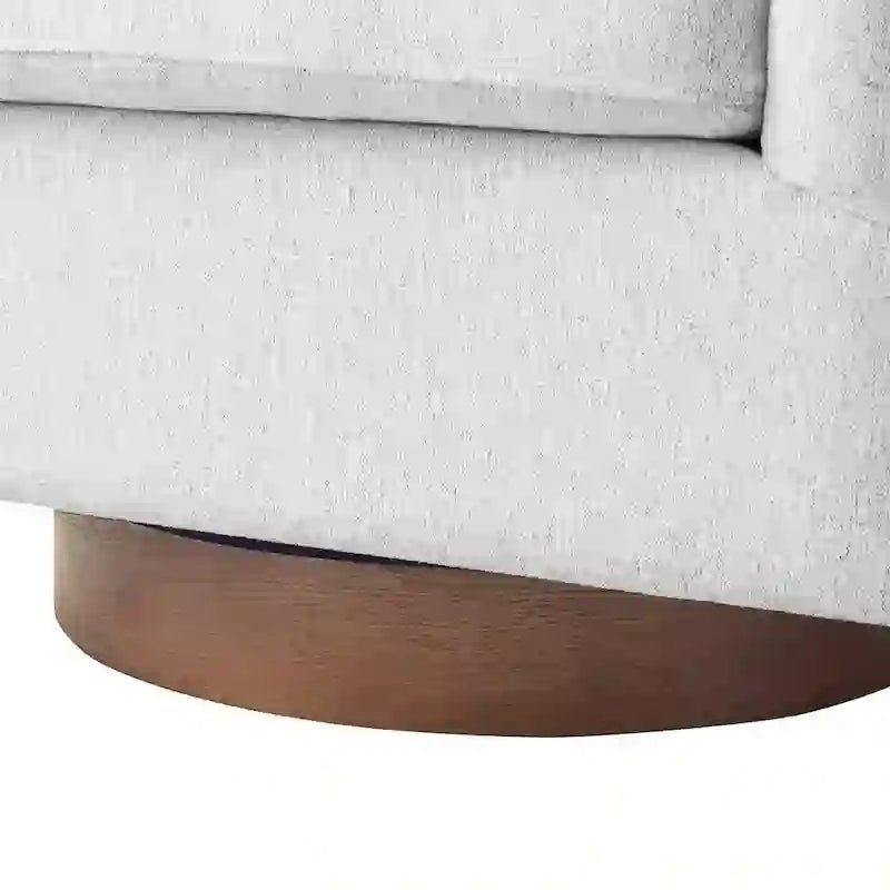 Fauteuil moderne de salon en bois rembourré, pivotant, style tonneau