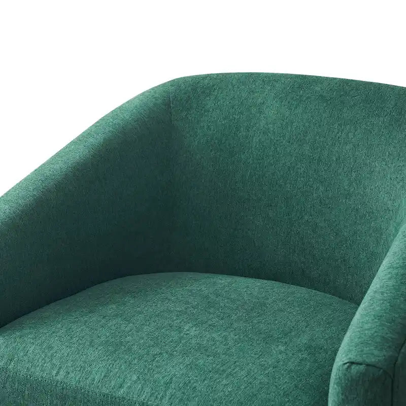 Fauteuil moderne de salon en bois rembourré, pivotant, style tonneau