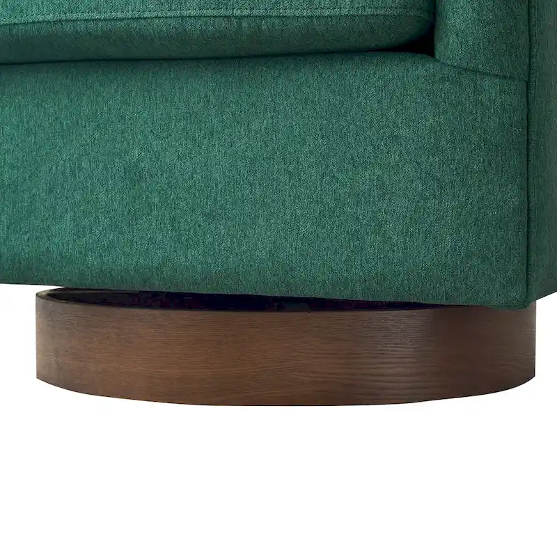 Fauteuil moderne de salon en bois rembourré, pivotant, style tonneau