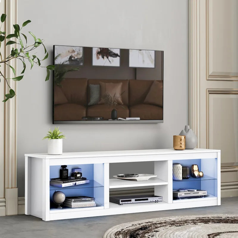 66-Inch Modern LED TV Stand Console Table for TVs up to 75 Inches