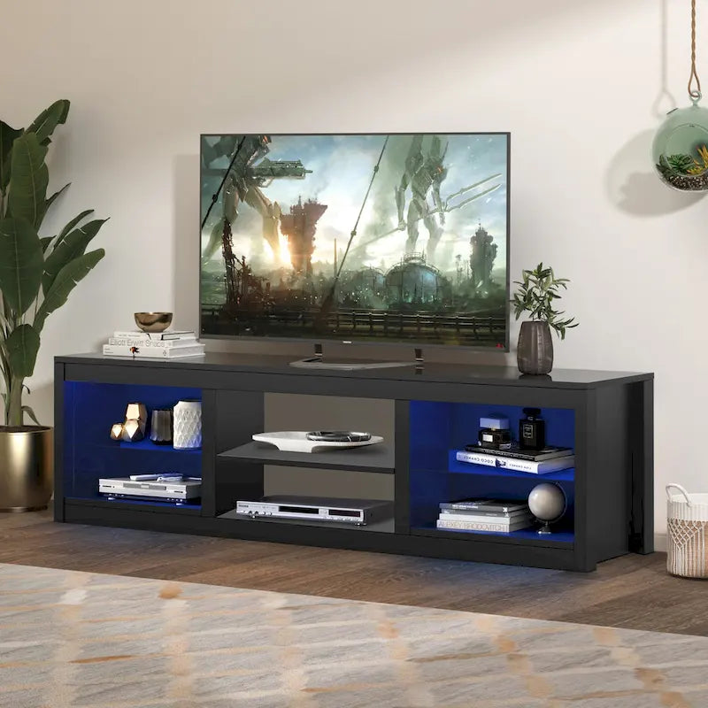 66 Modern RGB LED TV Stand Console Table for TV's up to 75