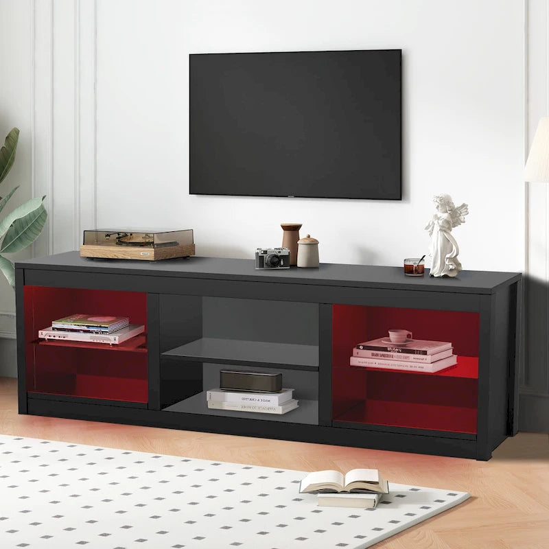 66-Inch Modern LED TV Stand Console Table for TVs up to 75 Inches