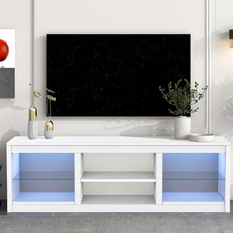 66-Inch Modern LED TV Stand Console Table for TVs up to 75 Inches